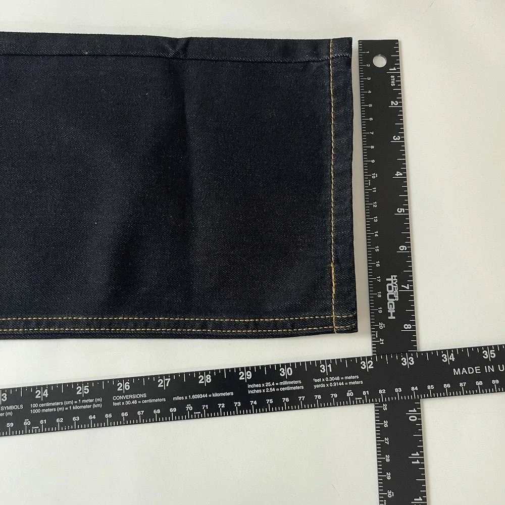 Levis 513 Jeans Mens 34x32 Black Blue Slim Straight Dark Wash Preppy Grunge NEW